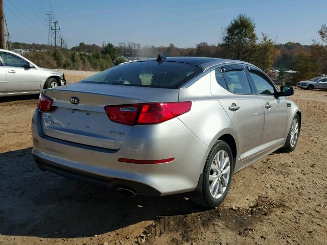 5XXGN4A71EG311011 - 2014 KIA OPTIMA EX SILVER photo 4