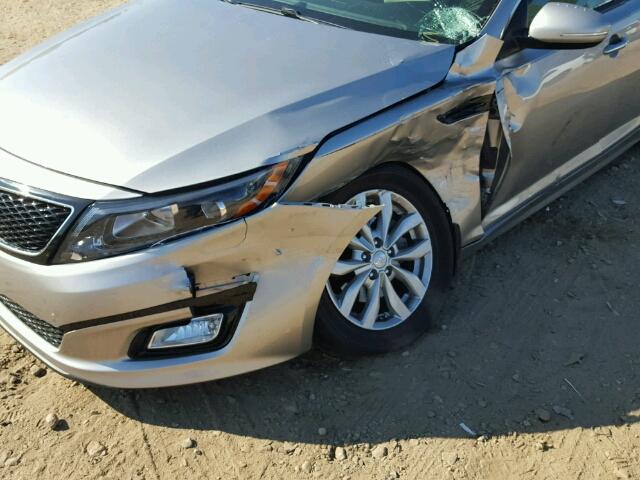 5XXGN4A71EG311011 - 2014 KIA OPTIMA EX SILVER photo 9