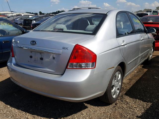 KNAFE121085554240 - 2008 KIA SPECTRA EX SILVER photo 4