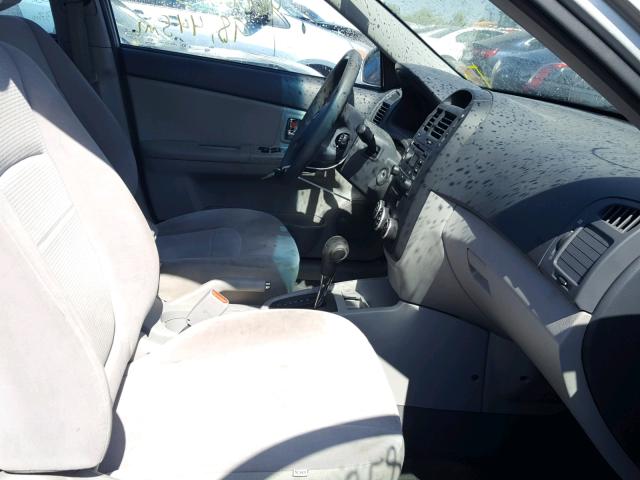 KNAFE121085554240 - 2008 KIA SPECTRA EX SILVER photo 5