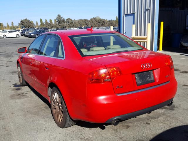 WAUAF78E16A091873 - 2006 AUDI A4 2 RED photo 3