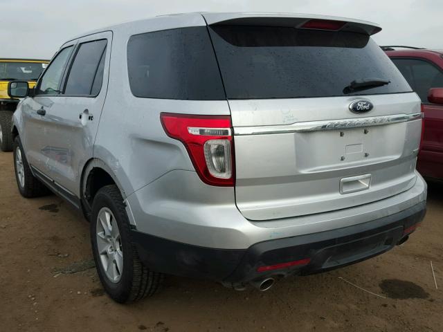 1FM5K8B86DGB89473 - 2013 FORD EXPLORER SILVER photo 3