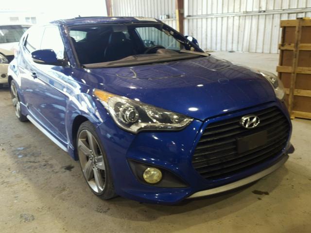 KMHTC6AE7DU129252 - 2013 HYUNDAI VELOSTER T BLUE photo 1