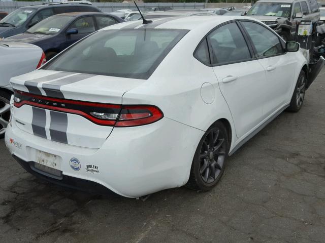 1C3CDFAA3FD432812 - 2015 DODGE DART SE WHITE photo 4