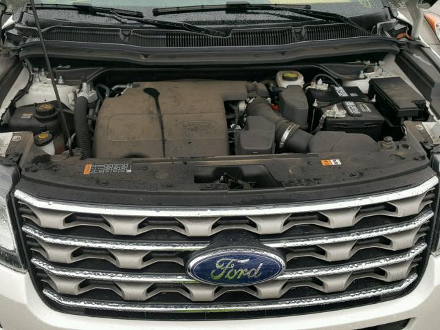 1FM5K8D88GGC59668 - 2016 FORD EXPLORER X WHITE photo 7