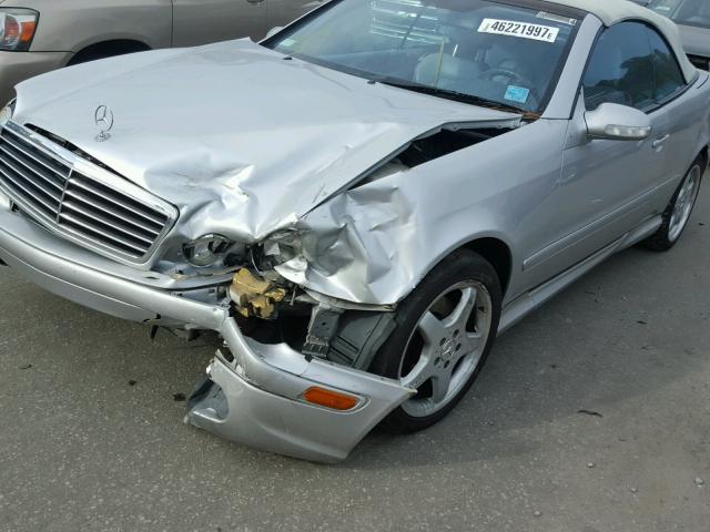 WDBLK70G03T129970 - 2003 MERCEDES-BENZ CLK 430 SILVER photo 9