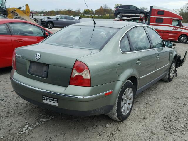 WVWPD63B22P362182 - 2002 VOLKSWAGEN PASSAT GLS GREEN photo 4