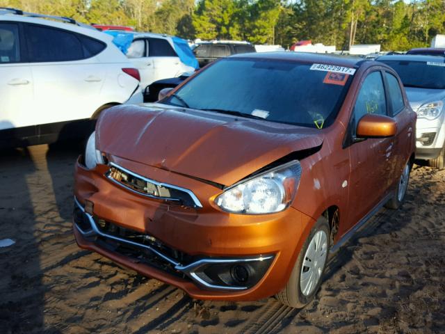 ML32A3HJ1HH014977 - 2017 MITSUBISHI MIRAGE ES ORANGE photo 2