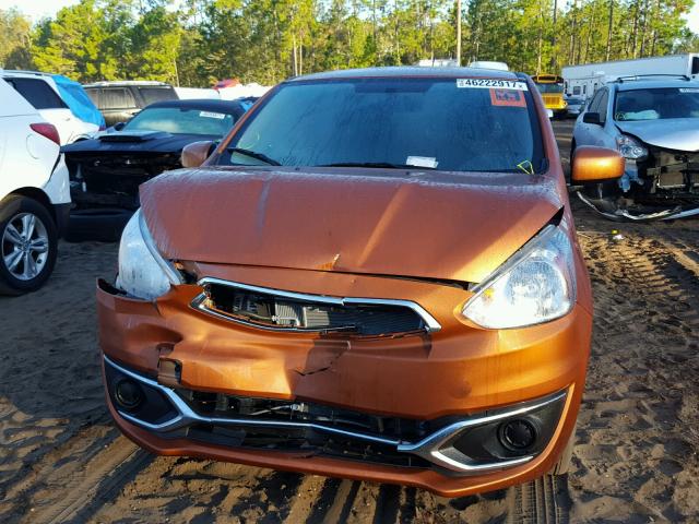 ML32A3HJ1HH014977 - 2017 MITSUBISHI MIRAGE ES ORANGE photo 9