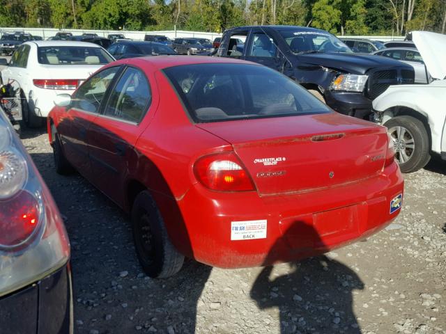 1B3ES26C04D597955 - 2004 DODGE NEON BASE RED photo 3