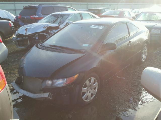 2HGFG12618H533786 - 2008 HONDA CIVIC LX BLACK photo 2