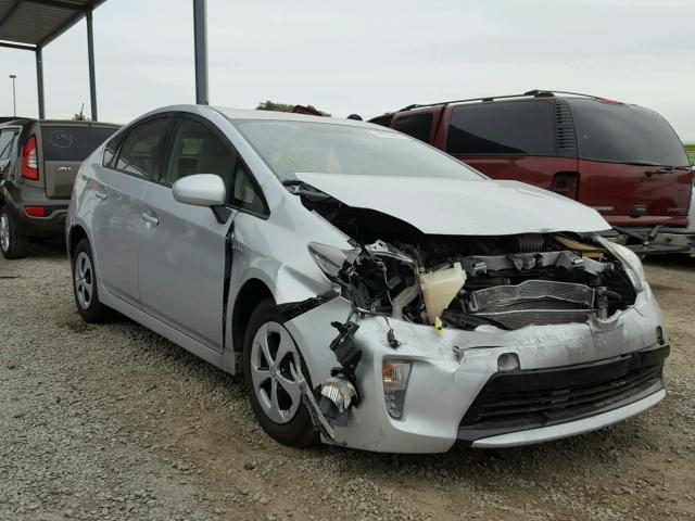 JTDKN3DU7D5629224 - 2013 TOYOTA PRIUS SILVER photo 1