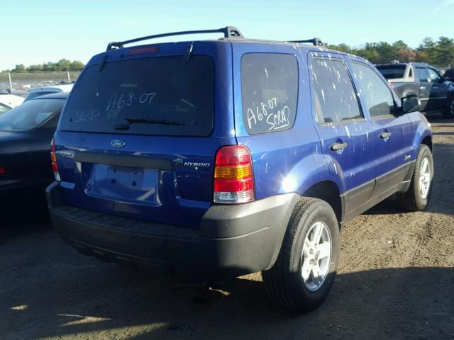 1FMYU96H25KC30798 - 2005 FORD ESCAPE HEV BLUE photo 4