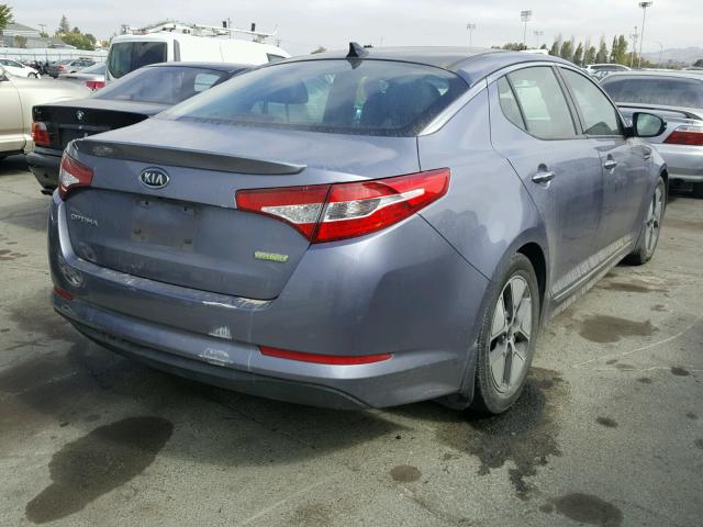 KNAGM4AD8C5016303 - 2012 KIA OPTIMA HYB TEAL photo 4