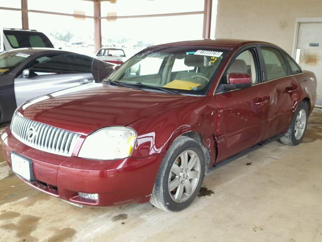 1MEFM40175G609047 - 2005 MERCURY MONTEGO LU BURGUNDY photo 2