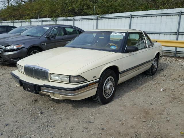 2G4WD14L0M1865338 - 1991 BUICK REGAL CREAM photo 2