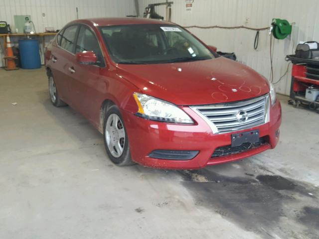 3N1AB7AP2DL651385 - 2013 NISSAN SENTRA S RED photo 1