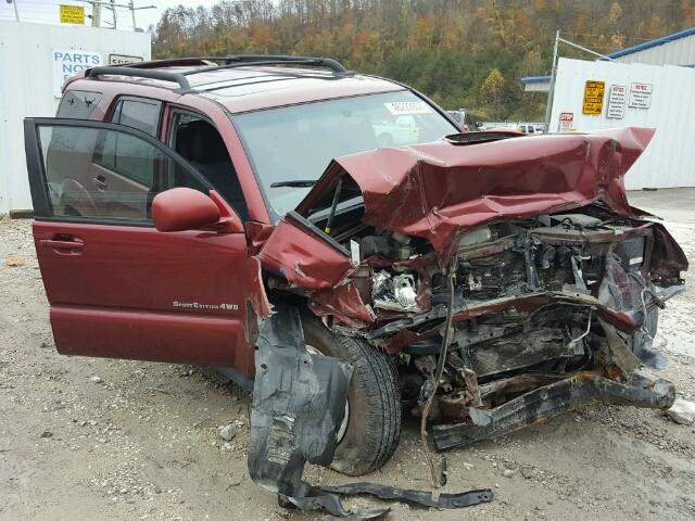 JTEBU14R368066348 - 2006 TOYOTA 4RUNNER MAROON photo 1