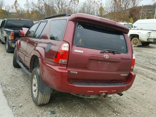 JTEBU14R368066348 - 2006 TOYOTA 4RUNNER MAROON photo 3