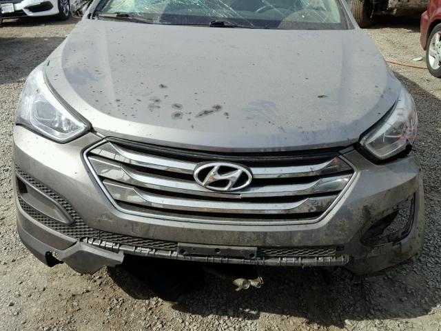 5XYZTDLB4FG295254 - 2015 HYUNDAI SANTA FE S GRAY photo 9