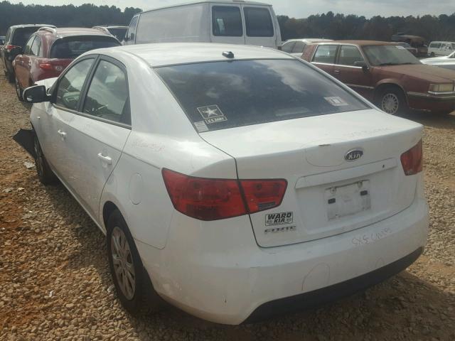 KNAFT4A25C5639780 - 2012 KIA FORTE LX WHITE photo 3