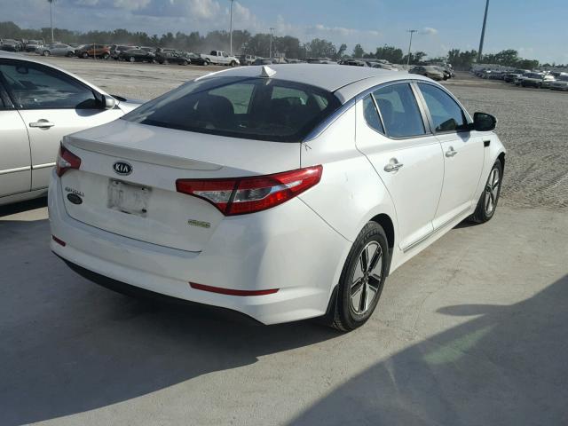 KNAGM4AD7C5011917 - 2012 KIA OPTIMA HYB WHITE photo 4