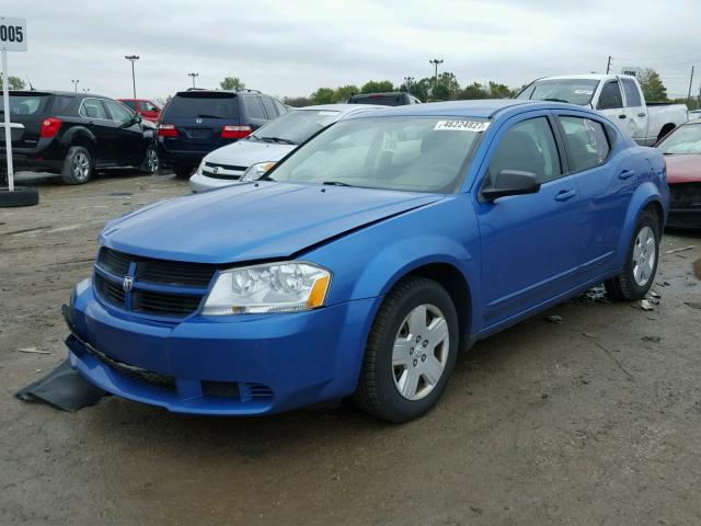 1B3LC46K08N251296 - 2008 DODGE AVENGER SE BLUE photo 2