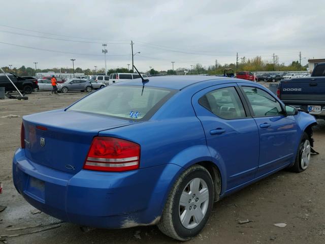 1B3LC46K08N251296 - 2008 DODGE AVENGER SE BLUE photo 4