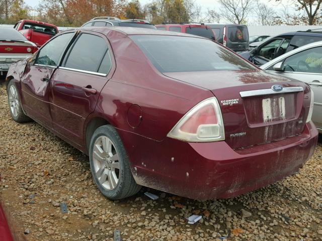 3FAHP08Z46R189042 - 2006 FORD FUSION SEL MAROON photo 3