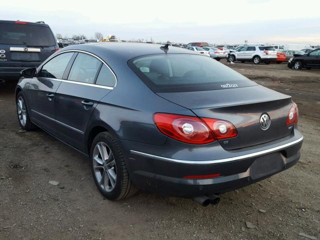 WVWHN7AN4AE550765 - 2010 VOLKSWAGEN CC LUXURY GRAY photo 3