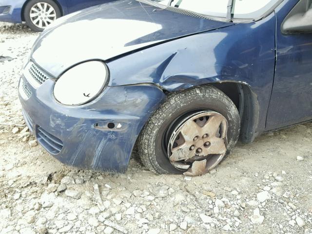 1B3ES26CX4D537147 - 2004 DODGE NEON BASE BLUE photo 9