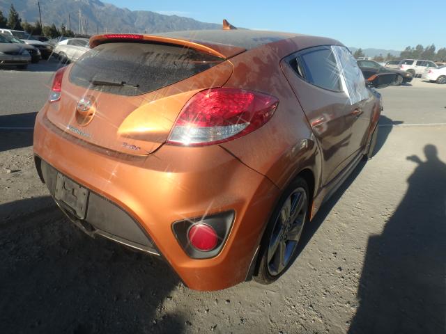 KMHTC6AE8DU171803 - 2013 HYUNDAI VELOSTER T ORANGE photo 4