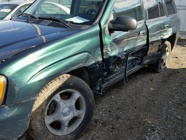 1GNDT13S762206903 - 2006 CHEVROLET TRAILBLAZE GREEN photo 9