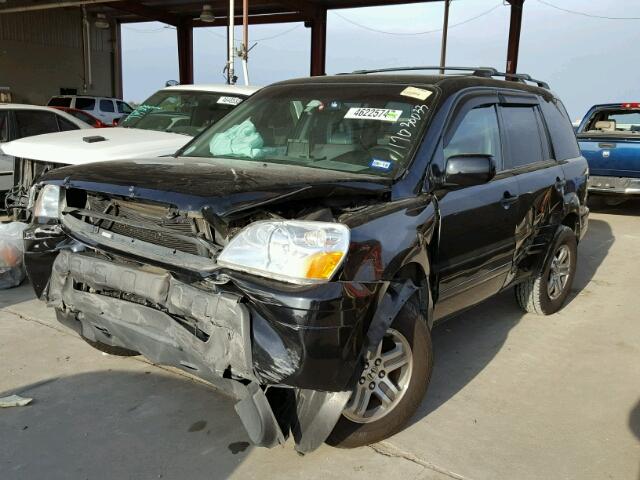 2HKYF18673H596327 - 2003 HONDA PILOT EXL BLACK photo 2