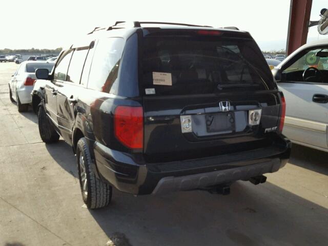 2HKYF18673H596327 - 2003 HONDA PILOT EXL BLACK photo 3