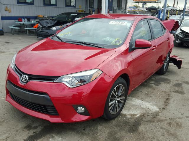 5YFBURHE0GP454220 - 2016 TOYOTA COROLLA L RED photo 2