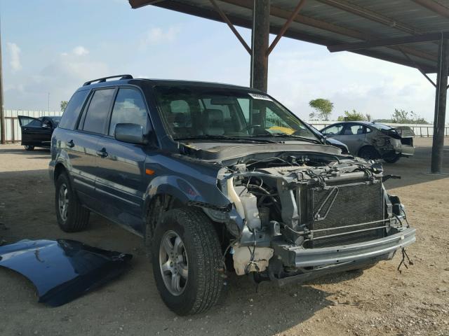 2HKYF18716H550800 - 2006 HONDA PILOT EX BLUE photo 1