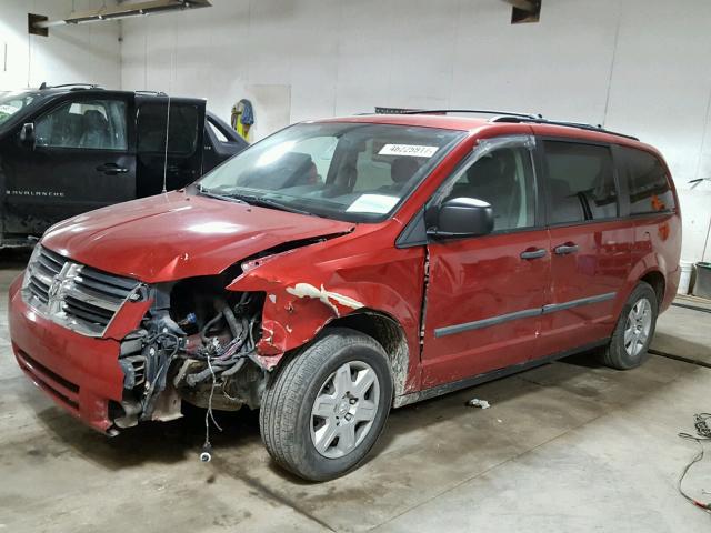 2D4RN4DE5AR208309 - 2010 DODGE GRAND CARA RED photo 2