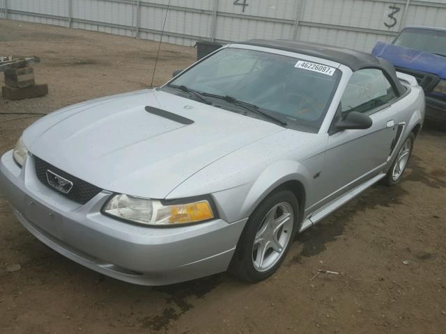 1FAFP45X6YF266351 - 2000 FORD MUSTANG SILVER photo 2