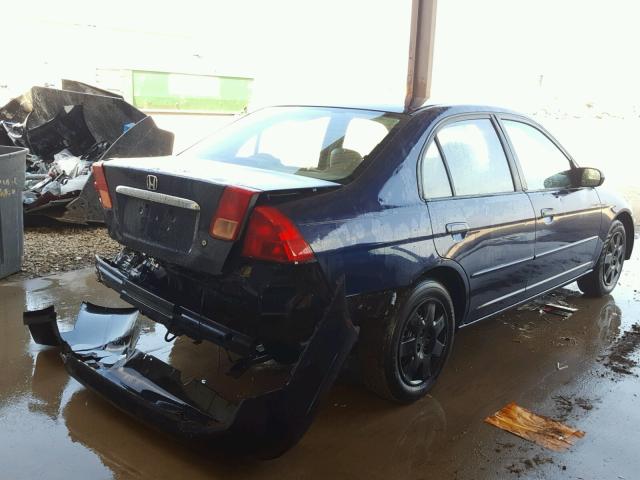 2HGES26762H556703 - 2002 HONDA CIVIC EX ლურჯი ფოტო 4