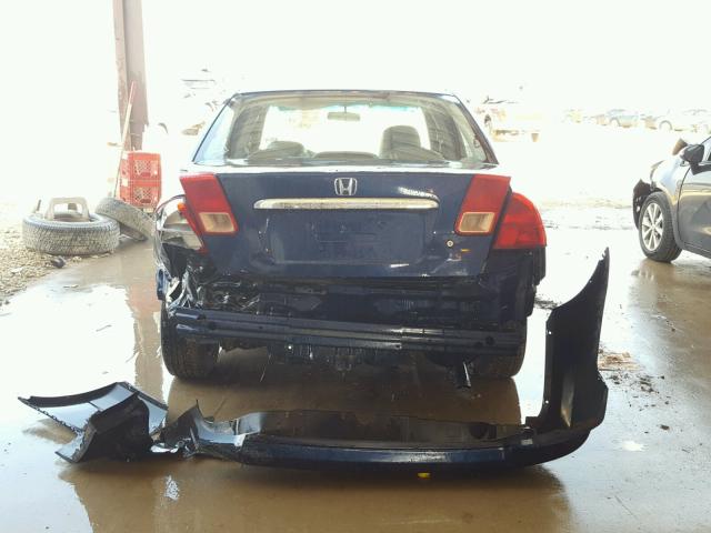 2HGES26762H556703 - 2002 HONDA CIVIC EX ლურჯი ფოტო 9