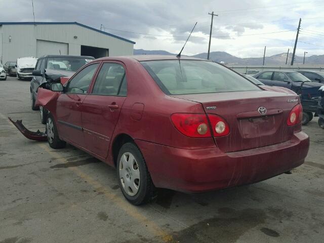 1NXBR32E35Z467806 - 2005 TOYOTA COROLLA CE RED photo 3