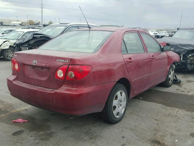 1NXBR32E35Z467806 - 2005 TOYOTA COROLLA CE RED photo 4