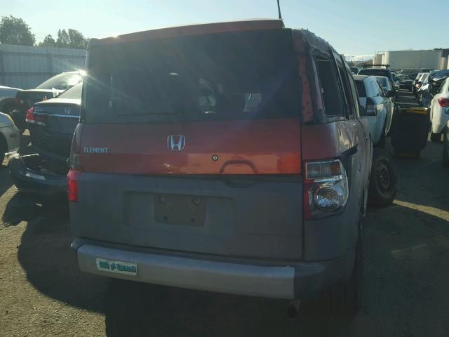 5J6YH18345L003533 - 2005 HONDA ELEMENT LX ORANGE photo 4