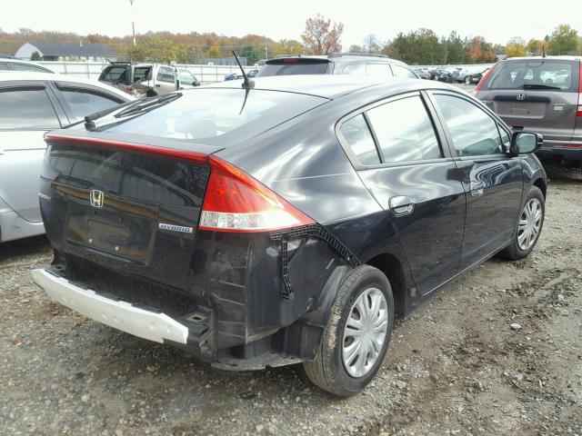 JHMZE2H58AS014186 - 2010 HONDA INSIGHT LX BLACK photo 4