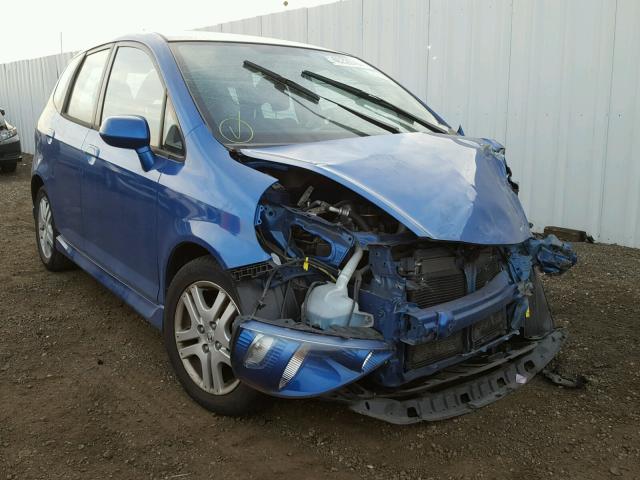 JHMGD37678S045790 - 2008 HONDA FIT SPORT BLUE photo 1