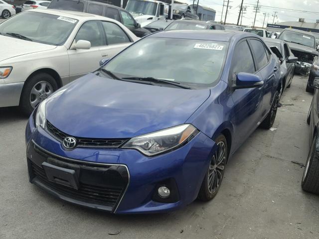 5YFBURHE8EP073941 - 2014 TOYOTA COROLLA L BLUE photo 2