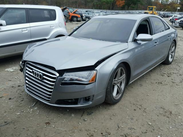 WAUAVAFD4BN027744 - 2011 AUDI A8 QUATTRO GRAY photo 2