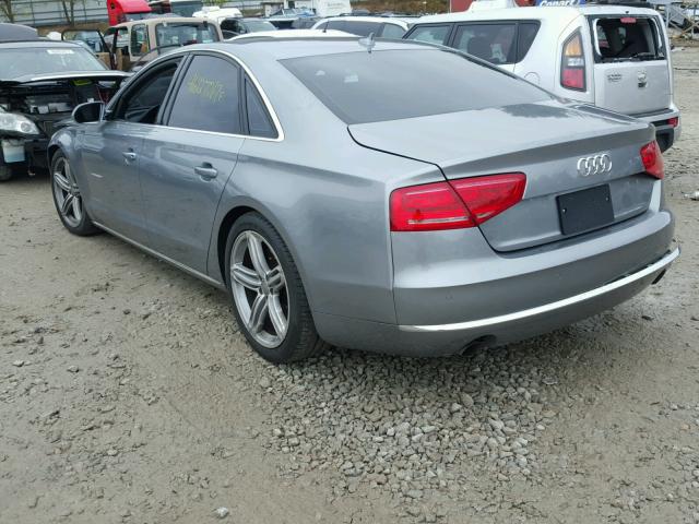 WAUAVAFD4BN027744 - 2011 AUDI A8 QUATTRO GRAY photo 3