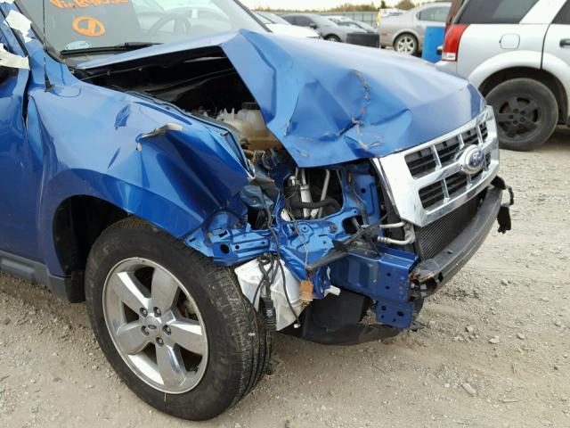 1FMCU9DG1CKB91056 - 2012 FORD ESCAPE BLUE photo 9